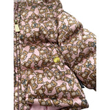 Moschino Giubbino tinta unita con Cappuccio E Stampe Rosa per Neonata MDS02JX ROSA MOSCHINO 