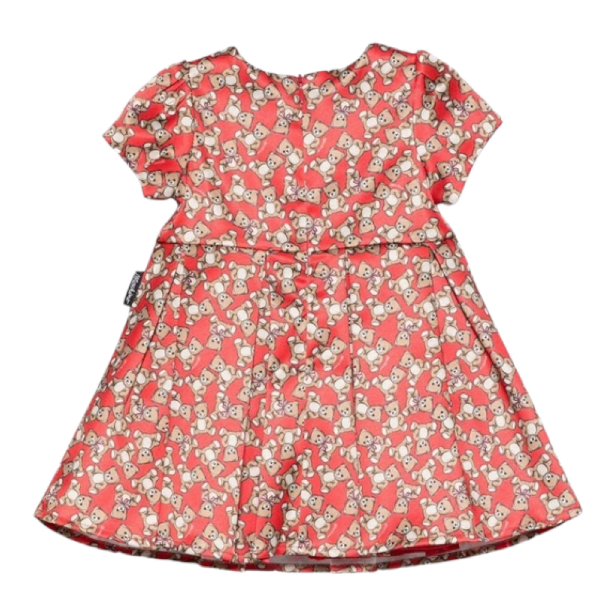 Moschino Abito Mezza Manica tinta unita con Orsi Rosso per Bambina MDV0CPJ ROSSO MOSCHINO 