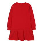 Moschino Abiti Manical Unga tinta unita con Logo Rosso per Bambina MDV0CT ROSSO MOSCHINO 