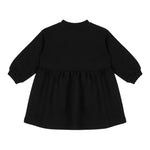 Moschino Abito Manica Lunga tinta unita con Stampa Nero per Bambina MDV0CUXXJ NERO MOSCHINO 