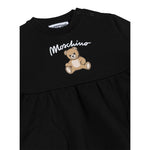 Moschino Abito Manica Lunga tinta unita con Stampa Nero per Bambina MDV0CUXXJ NERO MOSCHINO 