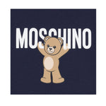 Moschino Abito Girocollo tinta unita con Logo Blu per Neonata MDV0CVX BLU MOSCHINO 