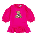 Moschino Abito Girocollo tinta unita Fuxia per Bambina MDV0CWJXXXX FUXIA MOSCHINO 