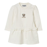 Moschino Abito Manica Lunga tinta unita con Stampa Panna per Neonata MDV0D1N PANNA MOSCHINO 