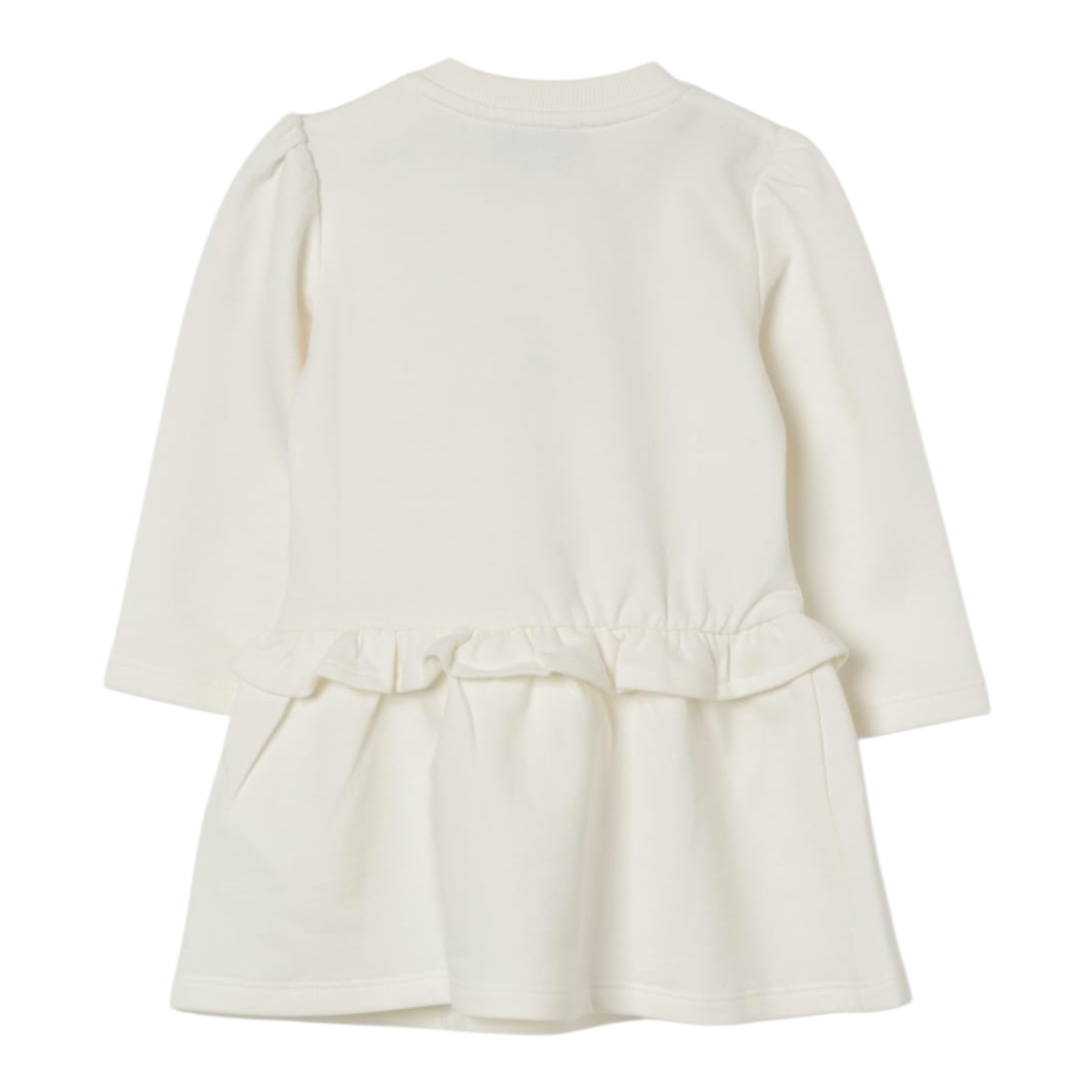 Moschino Abito Manica Lunga tinta unita con Stampa Panna per Neonata MDV0D1N PANNA MOSCHINO 