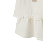 Moschino Abito Manica Lunga tinta unita con Stampa Panna per Neonata MDV0D1N PANNA MOSCHINO 