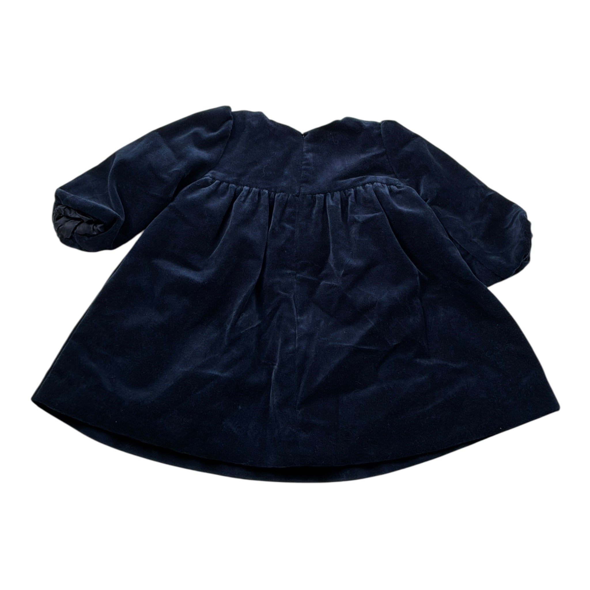 Moschino Abito tinta unita In Velluto Blu per Neonata MDV0DU BLU MOSCHINO 