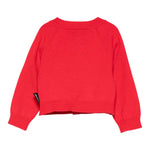 Moschino Cardigan tinta unita con Orso Rosso per Neonata MDW015N ROSSO MOSCHINO 