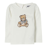 Moschino Shirt Girocollo tinta unita con Stampa Bianco per Bambina MEO001JX BIANCO MOSCHINO 