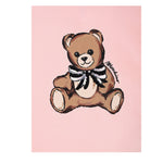 Moschino Shirt Girocollo tinta unita con Stampa Rosa per Bambina MEO001JXX ROSA MOSCHINO 