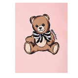 Moschino Shirt Girocollo tinta unita con Stampa Rosa per Bambina MEO001JXX ROSA MOSCHINO 