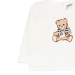 Moschino Shirt Girocollo tinta unita con Stampa Panna per Neonata MEO001XXX PANNA MOSCHINO 