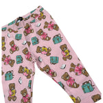 Moschino Leggins tinta unita con Stampa Rosa per Neonata MKP032 ROSA MOSCHINO 