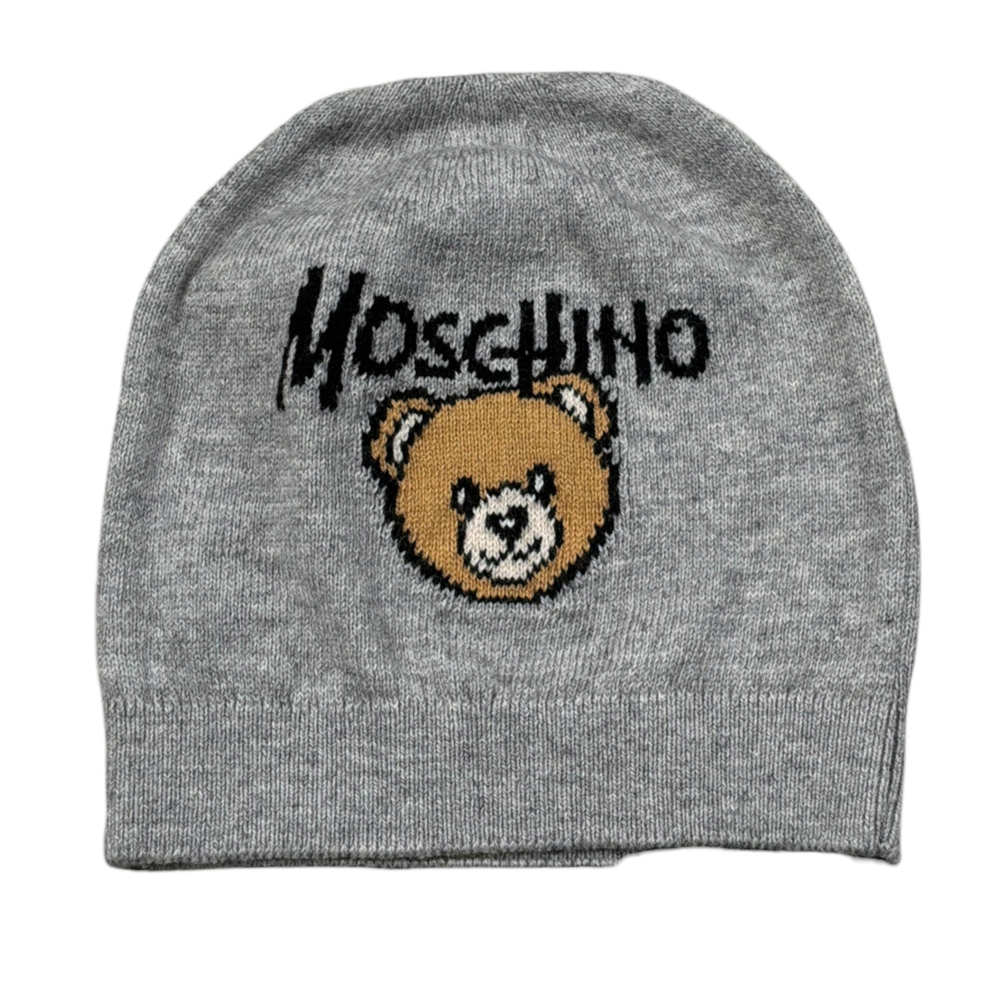 Moschino Cappello tinta unita con Logo Grigio per Neonato MMX05X GRIGIO MOSCHINO 
