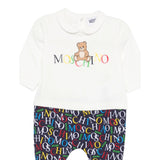 Moschino Tutina Manica Lunga Bicolore Bianco/Blu per Neonato MMY06ZX BIANCO/BLU MOSCHINO 