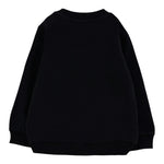 Moschino Felpa Chiusa Girocollo tinta unita con Stampa Nero per Neonato MNF060XX NERO MOSCHINO 