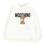 Moschino Felpa Chiusa Girocollo tinta unita con Stampa Panna per Neonato MNF060XX PANNA MOSCHINO 
