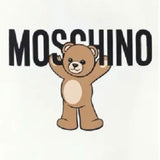 Moschino Felpa Chiusa Girocollo tinta unita con Stampa Bianco per Neonata MNF060XXX BIANCO MOSCHINO 