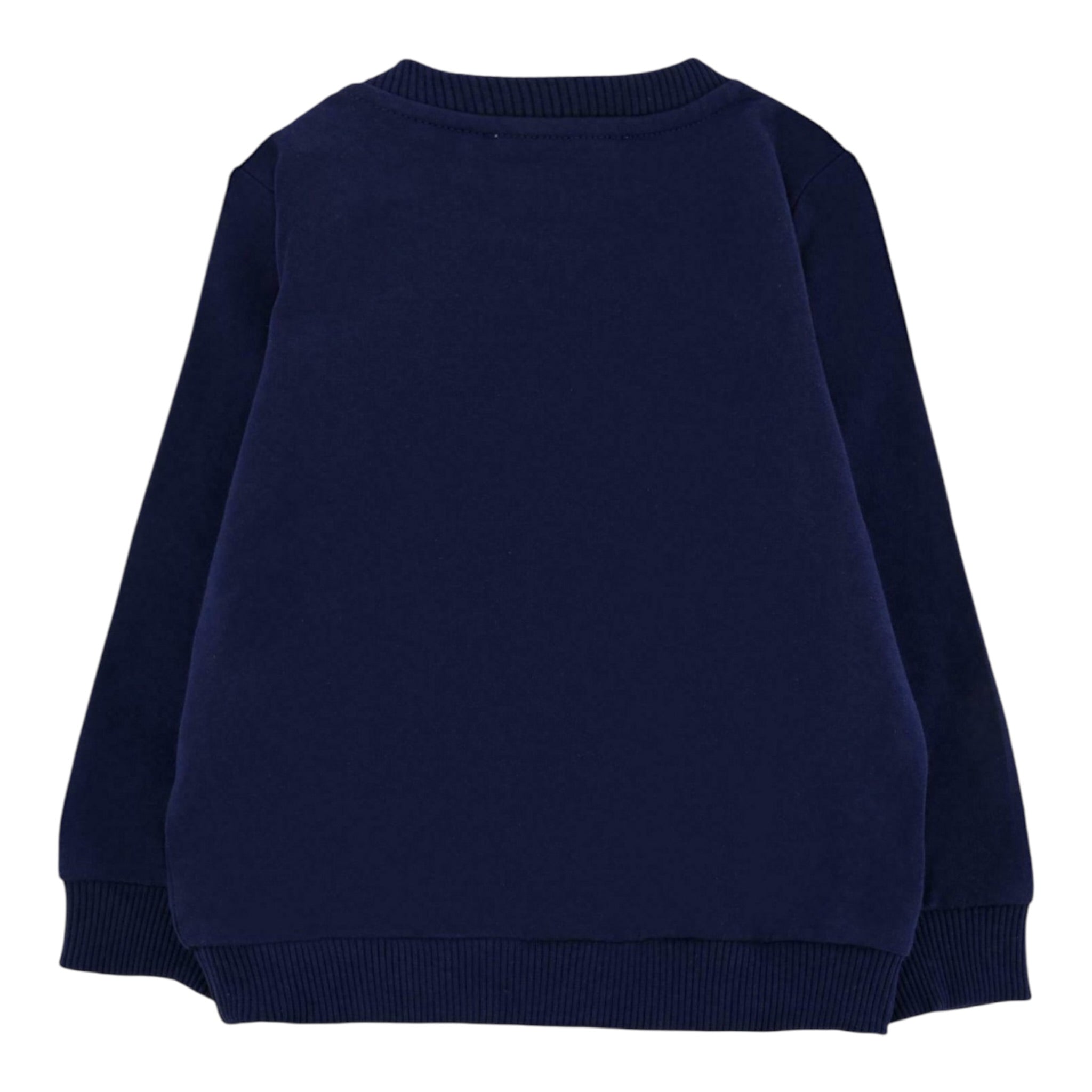 Moschino Felpa Chiusa Girocollo tinta unita con Stampa Blu per Neonato MNF060XXXXX BLU MOSCHINO 