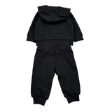 Moschino Completo 2 Pezzi Felpa-Pantalone tinta unita Nero per Neonato MNK05D NERO MOSCHINO 