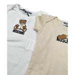 Moschino Set Body Mezza Manica Bicolore Bianco/Beige per Neonato MNY08D BIANCO/BEIGE MOSCHINO 