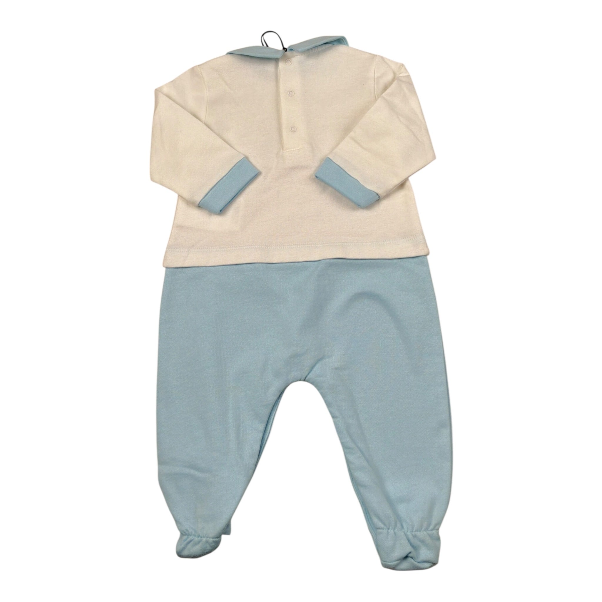 Moschino Tutina Bicolore con Stampa Bianco/Azzurro per Neonato MP0Y06Z BIANCO/AZZURRO MOSCHINO 