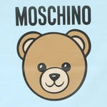 Moschino Coperta tinta unita con Logo Azzurro per Neonato MQB00F AZZURRO MOSCHINO 