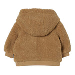 Moschino Giubbino Iteddy tinta unita con Zip E Cappuccio Cammello per Neonato MUA008X CAMMELLO MOSCHINO 