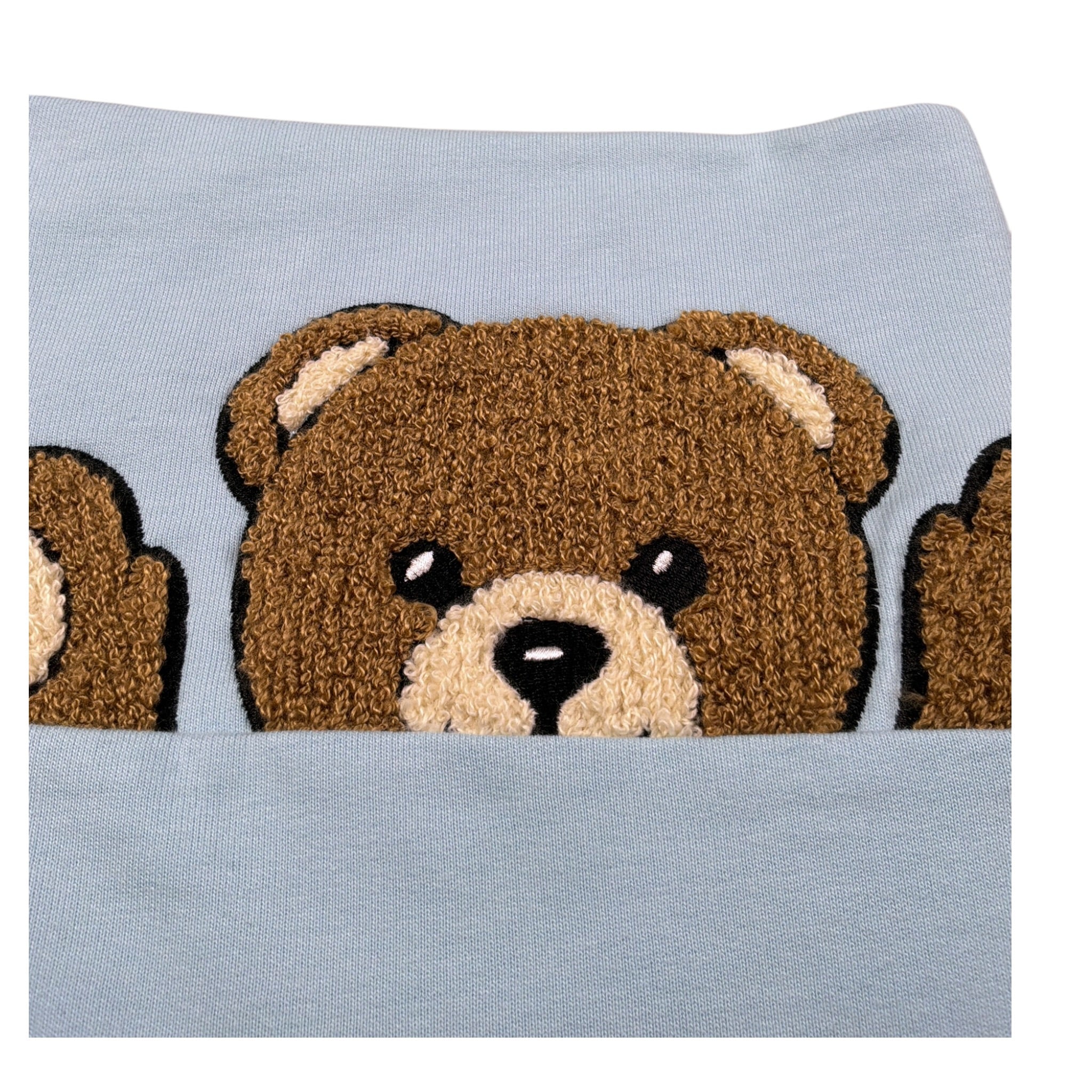 Moschino Coperta tinta unita con Orso Azzurro per Neonato MUB00N AZZURRO MOSCHINO 
