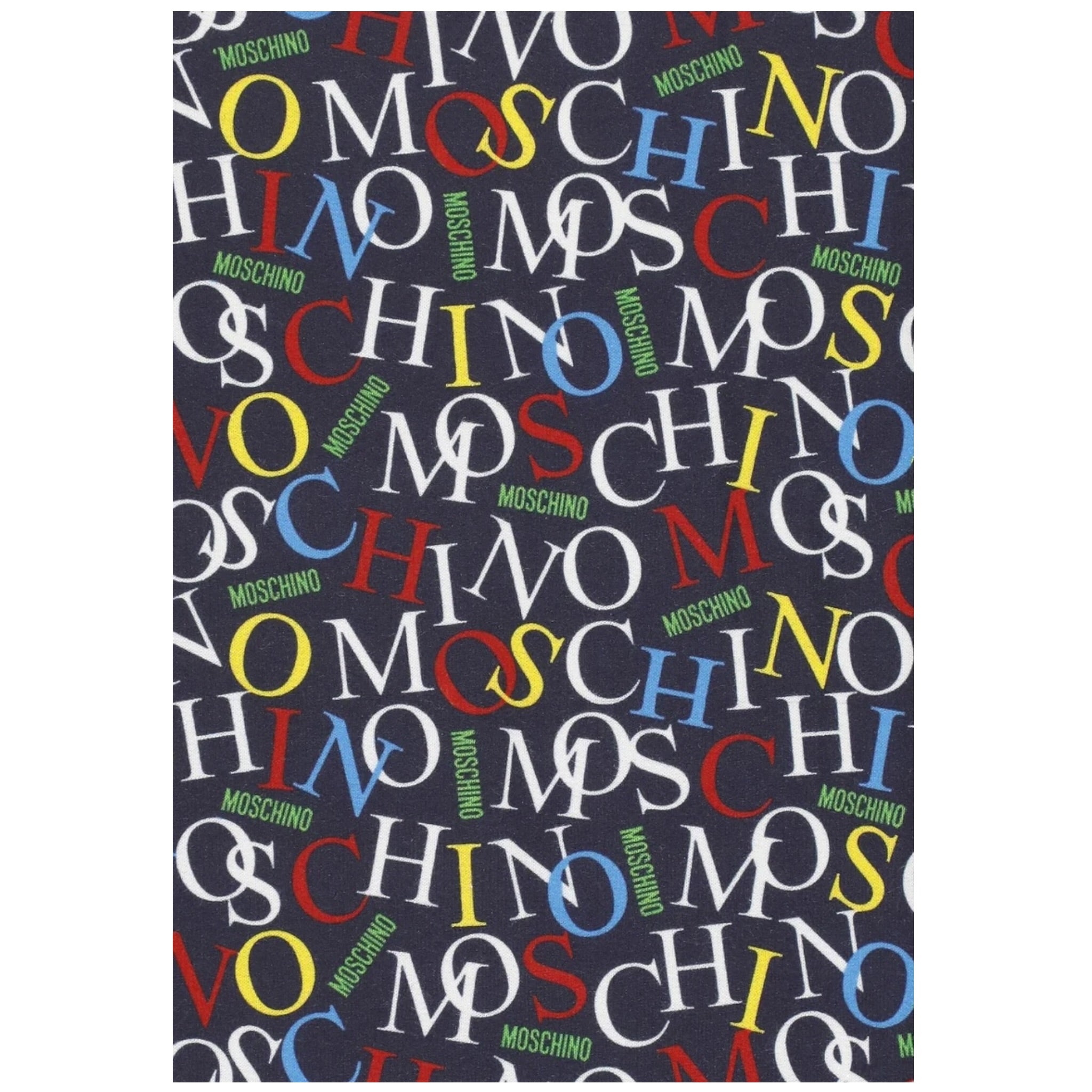Moschino Felpa Chiusa Girocollo tinta unita con Stampe Blu per Bambino MUF060J BLU MOSCHINO 