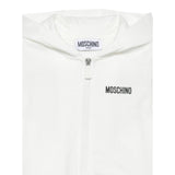 Moschino Felpa con Zip E Cappuccio tinta unita Bianco per Neonato MUF065 BIANCO MOSCHINO 