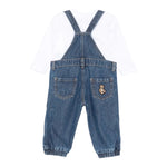 Moschino Completo 2 Shirt-Salopette Blu per Bambino MUK059J BLU MOSCHINO 