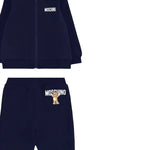 Moschino Completo 2 Pezzi Felpa-Pantalone tinta unita Blu per Neonato MUK05GO BLU MOSCHINO 