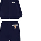 Moschino Completo 2 Pezzi Felpa-Pantalone tinta unita Blu per Neonato MUK05GO BLU MOSCHINO 