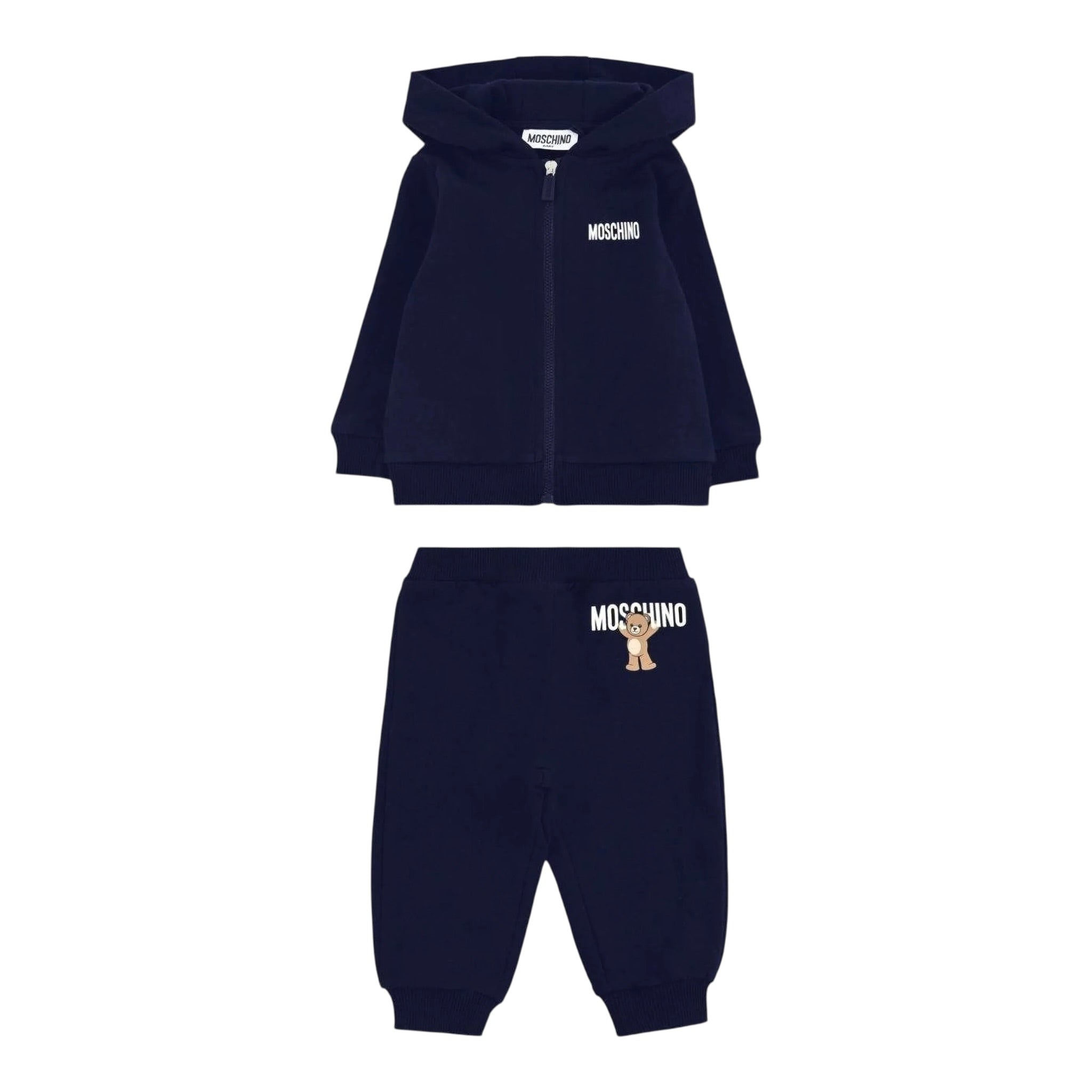 Moschino Completo 2 Pezzi Felpa-Pantalone tinta unita Blu per Bambino MUK05GOJ BLU MOSCHINO 
