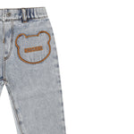 Moschino Jeans tinta unita con Elastico In Vita Azzurro per Bambino MUP05AJ AZZURRO MOSCHINO 