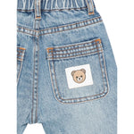 Moschino Jeans tinta unita con Elastico In Vita Azzurro per Neonato MUP05H AZZURRO MOSCHINO 