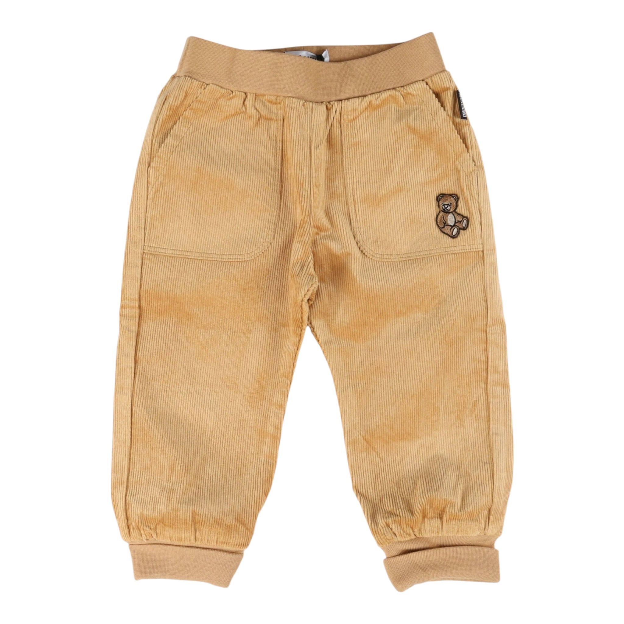 Moschino Pantalone tinta unita In Velluto Cammello per Bambino MUP05IJX CAMMELLO MOSCHINO 