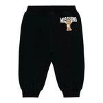 Moschino Pantalone Tuta tinta unita con Logo Nero per Neonato MUP05P NERO MOSCHINO 