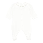 Moschino Tutina Manica Lunga tinta unita con Logo Bianco per Neonato MUT04I BIANCO MOSCHINO 