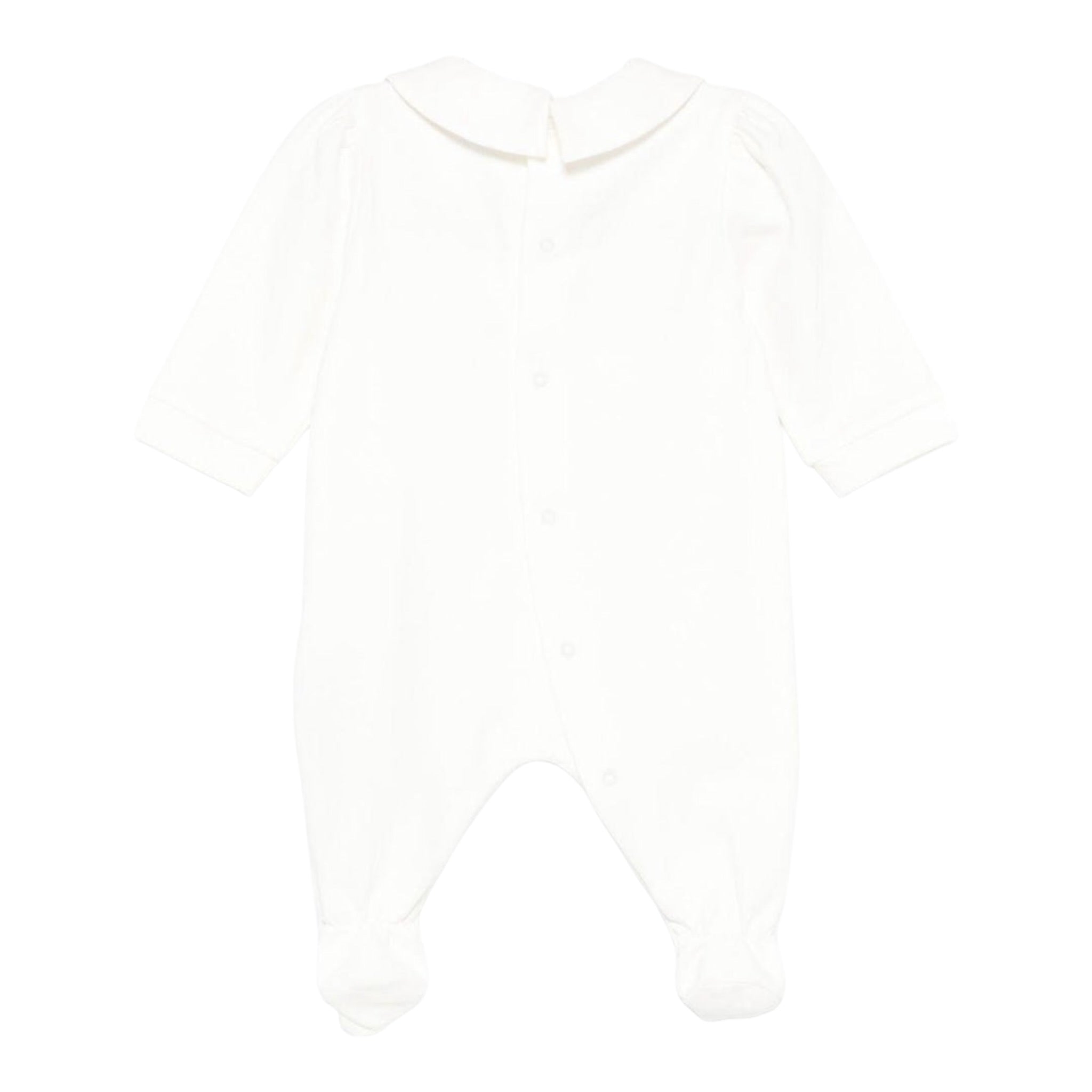 Moschino Tutina Manica Lunga tinta unita con Logo Bianco per Neonato MUT04I BIANCO MOSCHINO 