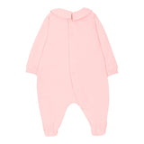 Moschino Tutina Manica Lunga tinta unita con Logo Rosa per Neonata MUY08JAXX ROSA MOSCHINO 