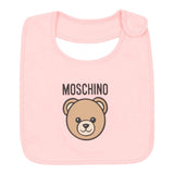 Moschino Set Cappello-Bavetta tinta unita Rosa per Neonata MUY08KAXX ROSA MOSCHINO 