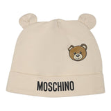 Moschino Set Cappello-Bavetta tinta unita Beige per Neonato MUY08K BEIGE MOSCHINO 