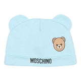 Moschino Set Cappello-Bavetta tinta unita Azzurro per Neonato MUY08KXX AZZURRO MOSCHINO 