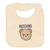Moschino Set Cappello-Bavetta tinta unita Beige per Neonato MUY08KXX BEIGE MOSCHINO 