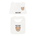 Moschino Set Cappello-Bavetta tinta unita Panna per Neonato MUY08KXX PANNA MOSCHINO 