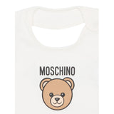 Moschino Set Cappello-Bavetta tinta unita Panna per Neonato MUY08KXX PANNA MOSCHINO 