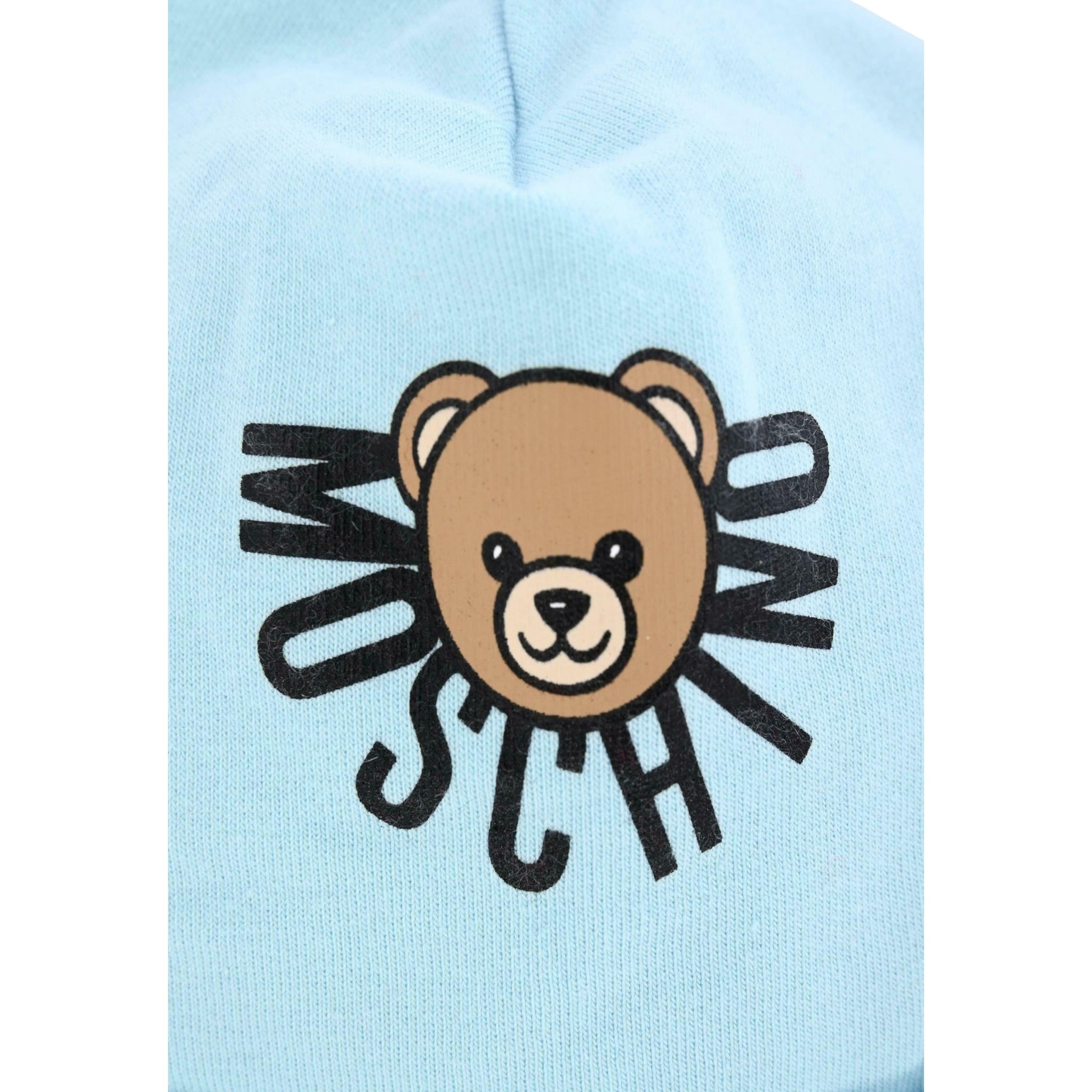 Moschino Cappello tinta unita con Logo Azzurro per Neonato MXX031 AZZURRO MOSCHINO 