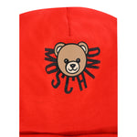 Moschino Cappello tinta unita con Logo Rosso per Neonato MXX031X ROSSO MOSCHINO 